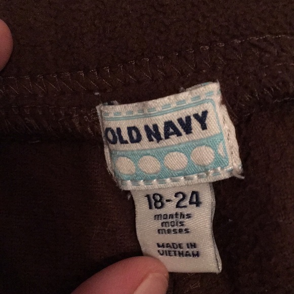 8/15 Chocolate brown fleece flared bottoms - Picture 3 of 3